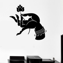 Casa decoración Mural de la mano el budismo, Yoga de hinduismo meditación pared etiqueta engomada pegatina decorativa de vinilo para la decoración de la habitación de Y-371 2024 - compra barato