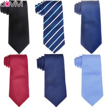 Jovivi 8CM Mens Tie Skinny Slim Wedding Solid Plain Formal Necktie Korean Silk Tie For Business Party Shirt Necktie Father's Day 2024 - buy cheap