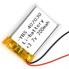 Bateria recarregável de li-polímero de 3.7v, 200 mah, 402030 li-po íon para gps, bluetooth mp3 mp4 mp5 watch 042030 2024 - compre barato