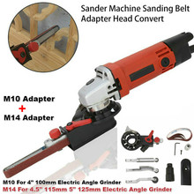 M10/M14 Sanding Belt Head Electric Drill Angle Grinder Machine Sharpener Engraver Sanding for 4"-5" Electric Angle Grinder 2024 - buy cheap