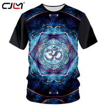 CJLM Men Casual Tshirt Black Summer 3D Print Flower Mandala T-shirts Man Hip Hop Sportwear Homme Crewneck Dropshipping Wholesale 2024 - buy cheap