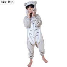 BIKIRUB/Детские пижамы; зимняя одежда для сна; Пижамный комплект для мальчиков и девочек с изображением милого Тоторо; детские пижамы с животными; Фланелевая Пижама 2024 - купить недорого