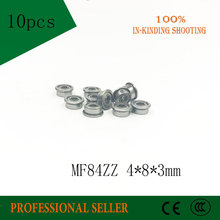 Free Shipping 10 PCS MF84ZZ ABEC-3 Flanged Bearings 4x8x3 mm Flange Ball Bearings LF-840ZZ 2024 - buy cheap