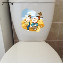ZTTZDY 21.7*21CM Cats In The Field BedRoom Home Decor Wall Sticker Toilet Decal Animal Pattern T3-0377 2024 - buy cheap