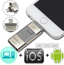 Newest 3 in 1 OTG Flash Drive 64/128/256GB Mini USB 2.0 Metal Pen Drive U-Stick For Apple Android and windows mobile devices PC 2024 - buy cheap