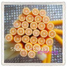 a-08 Free Shipping 100pcs 5mm Orange Shape Fruit Cane Fancy Nail Art Polymer Clay Cane 2022 - купить недорого