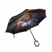 Popular Business type Double Layer Car Reverse Umbrellas Galaxy Space Women Men Windproof UV Protection Umbrella 2024 - buy cheap