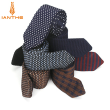 Brand New 6cm Fashion Slim Neck Tie Wedding Knitt Necktie for Men Skinny Knit Ties Man Gravata Polyester Narrow Knitted Neckties 2024 - buy cheap