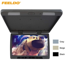 Feeldo-monitor lcd tft de 19 polegadas para teto, monitor dobrável com botão de toque para carro, 12v, ônibus, # hq1295 2024 - compre barato