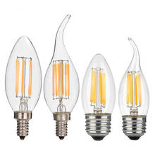 2W 4W 6W AC 110V 220V Dimmable Edison COB LED Lamp E12 E14 E27 LED Filament Candle Bulb 2700K Warm White 2024 - buy cheap