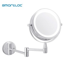 Smartloc-Espejo de pared con luces LED de aumento 5x, espejo de baño para afeitado, maquillaje, cosmética, tocador inteligente 2024 - compra barato