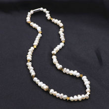 Pulsera de cadena con cuentas de perlas naturales para mujer, brazalete con cuentas de hematita y Estrella, joyería de cadena de 14,5 pulgadas, A746 2024 - compra barato