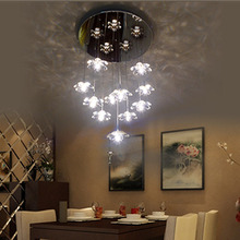 Romantic crystal lantern restaurant chandelier cute girl bedroom light simple modern led staircase garden lighting 2024 - buy cheap