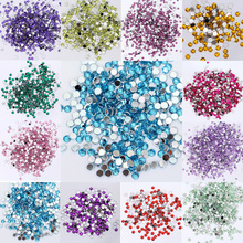 Acryl Non Hotfix Rhinestone Crystal Acryl Glitter rhinestone Non Hot Fix Rhinestone for Nail Art Shoes Bags B3389 2024 - buy cheap