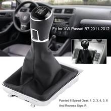 Perilla de palanca de cambios de 6 velocidades para coche VW Passat B7 2011 2012, pomo de estilo, polaina 2024 - compra barato