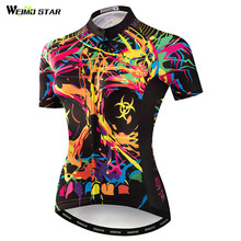 Weimostar Skull Cycling Jersey Women pro team Mountain Bike Clothing Summer Downhill MTB Bicycle Shirt Quick Dry Cycling Wear 2024 - buy cheap