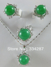 fashion jades/shell pearl earrings ring & pendant 3pc set 2024 - buy cheap