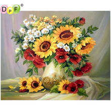 DPF DIY Sunflower bottle 5D crafts needlework diamond mosaic square home decor diamond embroidery diamond painting cross stitch 2024 - buy cheap