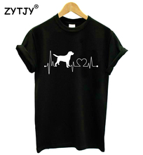 Labrador Retriever Heartbeat Print Women T shirt Cotton Casual Funny Shirt For Lady Top Tee Tumblr Hipster Drop Ship NEW-87 2024 - buy cheap