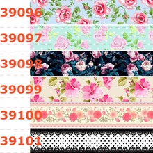 10yards - different sizes -Flowers pattern Grosgrain ribbon -beautiful flowers pattern printed ribbon 2024 - buy cheap