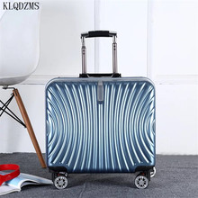 KLQDZMS 18 дюймов модный ABS + PC Вертушка для багажа, бизнес-чехол для посадки, дорожные сумки на колесиках 2024 - купить недорого