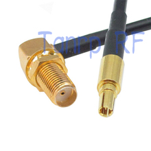 10pcs 6in CRC9 male plug to SMA female right angle RF connector adapter 15CM Pigtail coaxial jumper cable RG174 extension cord 2024 - buy cheap