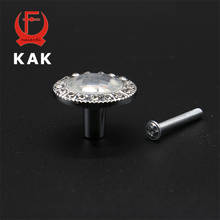 KAK 30mm Diamond Design Clear Crystal Glass Knobs Cupboard Drawer Pull Kitchen Cabinet Wardrobe Handles Furniture Hardware 2024 - buy cheap