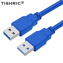 TISHRIC 60 см USB Удлинительный кабель Тип A папа-папа USB 3,0 удлинитель USB к USB удлинитель для радиатора жесткий диск Webcom 2024 - купить недорого