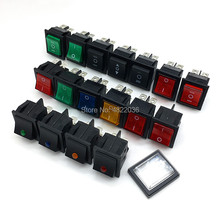 1PC Latching Momentary Rocker Switch KCD4 Power Switch 4 Pins 6 Pins With Light 2/3 Position ON OFF ON 16A 250VAC 20A 125VAC 2024 - buy cheap