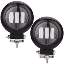 Faróis de neblina automotivos, 2 peças, luzes led 12v 50w, faróis de neblina super brilhantes 6500k 2024 - compre barato