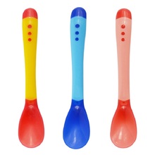 3pcs Silicon Baby Spoons Safety Temperature Sensing Baby Flatware Feeding Spoons Feeder Utensils Tableware For Kids Children 2024 - buy cheap