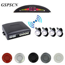 GSPSCN 2.5M Range Car Parking 4 Sensors Reverse Backup Rear Volume Warning Radar System Kit Sound Alarm with LED Display 2024 - buy cheap
