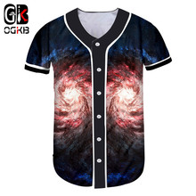 OGKB Nightfall Space Baseball Shirts Women Funny Hip Hop 3D Print Baseball thirts T Shirt Short Sleeve Tee Shirt Casual T-shirt 2024 - buy cheap