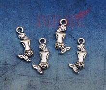 50pcs/lot--9x20mm, Antique silver plated Mermaid Charms  ,DIY supplies, Jewelry accessories 2024 - buy cheap