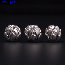 SEA MEW 20 PCS 9mm Vintage Alloy Tibetan Silver color Spacer Beads Lotus Flower Beads Cap For Jewelry Making 9.4mm*6mm 2024 - buy cheap