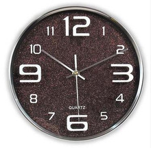 Reloj de pared moderno de 12/14 pulgadas, Relojes de pared redondos de acero inoxidable, reloj de diseño para el salón, Relojes de pared, decoración del hogar 2024 - compra barato
