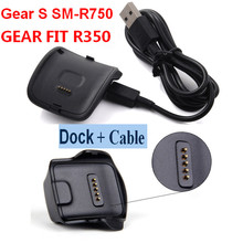 Comlyo carregador de berço de carregamento, base para carregamento inteligente samsung gear s, cabo usb de carregamento para samsung galaxy gear fit r350 2024 - compre barato