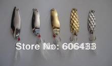 5PCS Fishing Spoon lures Hook Spinner baits 5g~12g 2024 - buy cheap