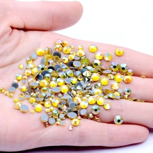 Hotfix Rhinestones With Glue Backing Iron On Perfect For Clothes Shoes Dresses DIY Decorations Citrine AB Color 2024 - buy cheap