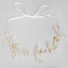 Floralbride-accesorios para el cabello para novia, diadema con diamantes de imitación, cristales, perlas, flores, Tiara de boda 2024 - compra barato