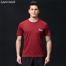 GANYANR Running T Shirt Men Basketball Tennis Sportswear Tee Sport Fitness Gym Jogging Tops Exercise Training Rashgard Slim Fit 2024 - buy cheap