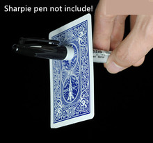 Sharpie a través de la tarjeta (tarjeta de trucos de Magia), accesorios de ilusión de Magia de moda de calle 2024 - compra barato