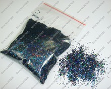50g/bag x 1/24"(1mm)Laser Black Color Dazzling Square Glitter Paillette Spangles Shape for DIY Nail Art Decoration 2024 - buy cheap