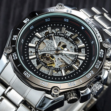 2019 Winner Brand Mens Watches Mechanical Full Steel Skeleton Shock Resistant Self-winding Man Automatic Watch Relogio Masculino 2024 - buy cheap