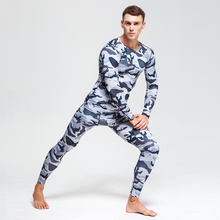 Winter Suit For Men 2 Piece Men Thermal Underwear Camouflage Tracksuit Men MMA Clothing Rashgard kit Bodybuilding T-Shirt XXXL 2024 - buy cheap