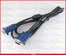 1 set high density 3 row VGA SVGA DB15 Male Plug to Female Jack Cable with 2 Magnetic Rings 5Ft 2024 - buy cheap