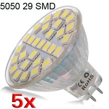 5 X MR16 29 светодиодный 5050 SMD 5W blanc pur Spot ampoule Лампа 220v Blanc Warm лампа ампула spotlight светодиодный 2024 - купить недорого