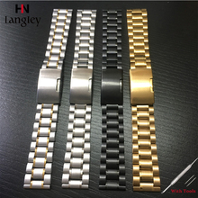 Stainless Steel Wristwatch Band For Men Women Watches Bands Straps 14mm 16mm 18mm 19mm 20mm 21mm 22mm 24mm 26mm Universal strap 2024 - buy cheap