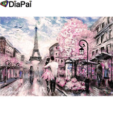 DIAPAI 5D DIY Diamond Painting 100% Full Square/Round Drill "Tower scenery" Diamond Embroidery Cross Stitch 3D Decor A22655 2024 - compre barato