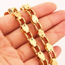 7-40" Top Quality Fashion Jewelry 316L Stainless Steel Cool Men's Gold color  Bicycle Biker 5mm  Link Chain Necklace Ornaments 2024 - buy cheap